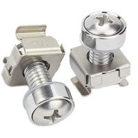 JSCREW Ensemble de vis, écrous et rondelles en acier inoxydable pour montage en rack de serveur, armoire réseau, étagère de routeur