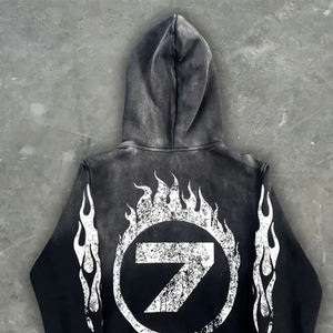 Venta al por mayor de los hombres de alta calidad transpirable chándal nuevo diseño personalizado ácido lavado sublimación Sudadera con capucha conjunto XL tamaño de invierno ropa deportiva - Product Image 2