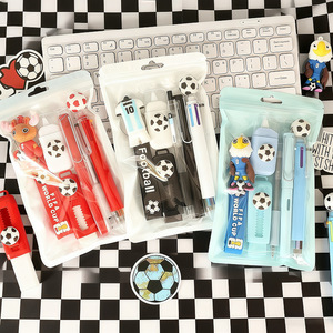 Ensemble de papeterie scolaire en plastique sculpté, pratique, sur le thème du football US-Canada-Mexique, personnalisable, en stock, fournitures scolaires, souvenirs - Product Image 4