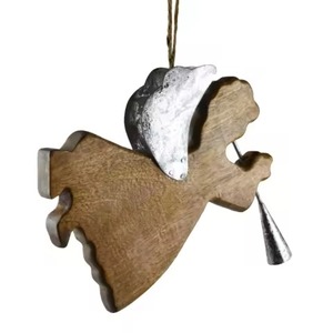 Top Trending Floral <b>Heart</b> Ornaments Set of 3 Ornaments Made of mango <b>Wood</b> with Whitewashed Finished - Product Image 5