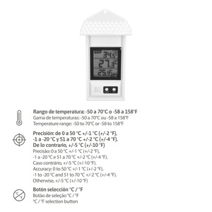 Termometro Digitale per Interni/Esterni con Indicatore di Temperatura Massima e Minima - Product Image 3