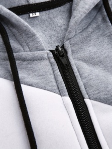 2025 Sweat à capuche zippé décontracté pour hommes avec impression numérique Design personnalisé 100% coton polaire teint uni pour vêtements d'hiver - Product Image 4