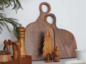 Tabla de Cortar de Madera Maciza Resistente para un Uso Duradero, Tabla de Cortar de Madera Apta para Cuchillos para Protección de Hojas Afiladas - Product Image 2