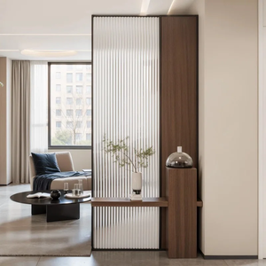 Nouvelle Cloison de Séparation 2026 pour Salon, Porte d'Entrée, Chambre à Coucher, Cloison d'Intimité, Style Chinois, Verre Cannelé, Salle à Manger, Entrée - Product Image 3