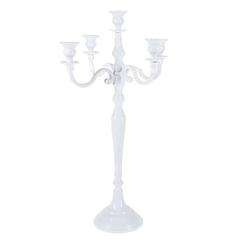 Candélabre en laiton massif à 5 lumières Bougeoirs et lanternes en métal faits à la main pour la fête de mariage et la décoration de Noël - Product Image 5