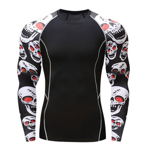 Camiseta Deportiva de Compresión para Hombre, Transpirable, de Alta Calidad, con Estampado, de Secado Rápido, de Spandex/Poliéster - Product Image 2