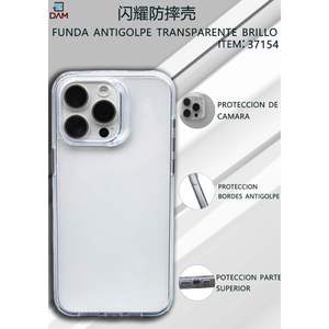 Funda Transparente Brillante TPU+PC Resistente a Impactos con Protector de Cámara para 16 - Product Image 1