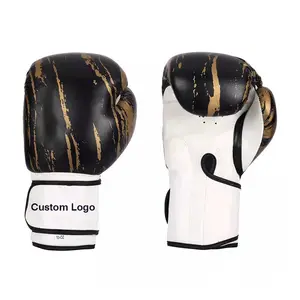 Guantes de boxeo profesionales con Logo personalizado, a la moda, de cuero Pu, para entrenamiento, venta al por mayor - Product Image 1