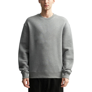 Sweats à capuche pour hommes 240g Casual Long Sleeves Crewneck Fleece Cotton Pullover Brodé Regular Fit Winter - Product Image 3