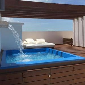 Piscine SPA en fibre de verre personnalisable avec jets puissants et système de filtration intégré, directement de l'usine - Product Image 2