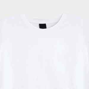 T-shirt 100% coton de couleur blanche pour les hommes Simple couleur unie matériau doux respirant coupe ample vêtements réguliers meilleur T-shirt pour les hommes - Product Image 3