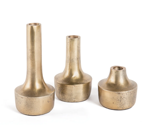 Modern Brass Metal <b>Vase</b> Set Stylish Home Decor with Elegant Floral Arrangements Rounded Base Slim Neck Wood for <b>Floor</b> <b>Vase</b> - Product Image 1