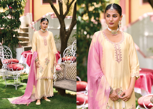 Muselina pura bordada pesada Zari Butti con Chinon Dupatta estilo pakistaní tradicional Salwar Kameez para adultos ropa de fiesta - Product Image 2