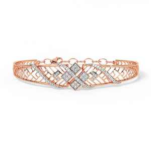 สร้อยข้อมือเพชรธรรมชาติสีโรสโกลด์หรูหราสำหรับผู้หญิงและเด็กผู้หญิง-เครื่องประดับของขวัญสุดหรูสำหรับงานแต่งงานและงานรื่นเริง - Product Image 2