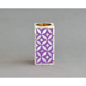 Brûleur d'encens et bougeoir à incrustation d'os de forme carrée faits à la main pour la décoration de la maison avec style lanterne élégant - Product Image 5