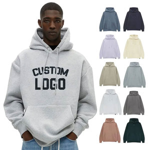 Sweat-shirt à capuche surdimensionné en molleton épais 500 GSM pour homme, coton/polyester, logo personnalisé imprimé, épaules tombantes, taille 6XL, hiver - Product Image 1