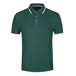 Golf de secado rápido de manga corta de corte regular para hombre de alta calidad para camisa tela absorbente diseño Formal pantalla de seda sólida - Product Image 6