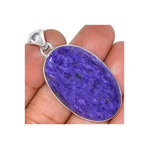 Nouvellement meilleure vente 925 argent Sterling naturel Charoite pendentif bijoux en pierres précieuses pour grossiste fournisseur de bijoux indiens pour elle - Product Image 3