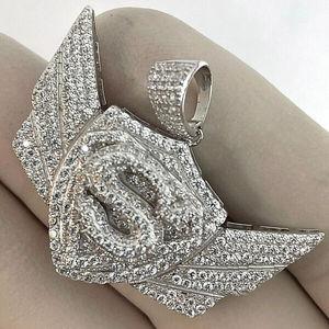 Pendentif Moissanite véritable 4 carats en plaqué or jaune 14 carats avec lettre de disque Breloques en diamant personnalisables pour les fêtes - Product Image 1