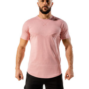 Fabricants de vêtements en gros T-shirts en polyester surdimensionnés Conception et couleur personnalisées T-shirt de fitness pour hommes - Product Image 1