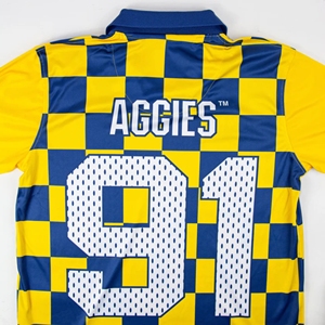 Camiseta de fútbol de tablero de ajedrez de Carolina del Norte, 100% algodón, logotipo frontal impreso, tela de punto transpirable de talla grande, informal - Product Image 3