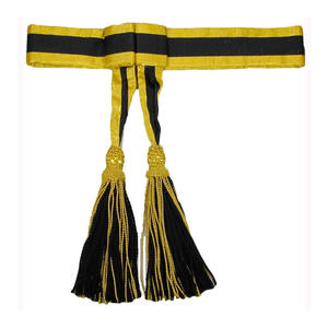 Cinturón de Faja Ceremonial Rojo Carmesí de 70 mm de Ancho con Accesorios de Latón, Ajustable a la Cintura, Faja Ceremonial de Lujo - Product Image 6