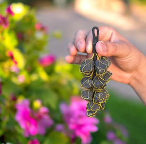 ที่แขวนประตูพลอยทัวร์มาลีนธรรมชาติที่แขวนติดผนังหินอัญมณีบำบัดคริสตัลที่แขวนผนังจักระจักระแบบโดนัท - Product Image 1