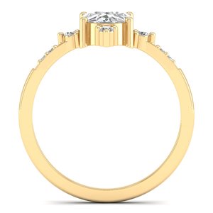 แหวนหมั้นเพชรโมอิสซาไนต์ทรงรี 1.36 กะรัต ราคาขายส่ง REYES สำหรับผู้หญิง ทองคำแท้ 14K ของขวัญแต่งงาน เครื่องประดับ - Product Image 4