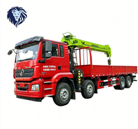 Camion grue diesel manuel Shacman 8x4, moment de charge élevé (40T.M), hauteur de levage de 18 m pour la construction et la logistique