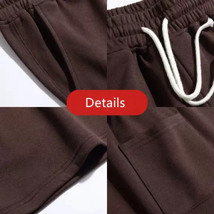 Pantalones cortos de lana Tech para hombre ligeros de alta calidad, duraderos y suaves para correr, entrenamiento, uso diario, patrón sólido - Product Image 3