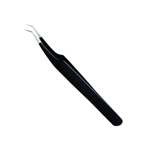 Pinces à cils professionnelles en acier inoxydable finition mate, anti-magnétiques, antidérapantes, outil à cils, vente en gros, pinces à cils personnalisées, laser - Product Image 1