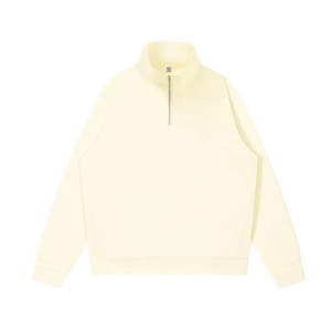 Fábrica personalizada de media cremallera sudaderas con capucha cuello simulado Zip Up sudaderas para hombres de alta calidad de algodón sudaderas OEM ODM - Product Image 4