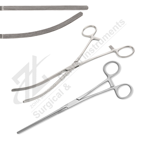 Doyen 18 cm Curved Stainless Steel Intestinal Forceps Manual <b>Surgical</b> <b>Instruments</b> Pakistan Manufacturer <b>Basis</b> <b>Surgical</b> Equipment - Product Image 1