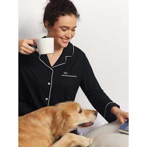 Conjunto de Pijama de Manga Larga de Bambú Elástico de Estilo Clásico Premium Personalizado para Primavera, Logotipo Personalizado, Tejido Suave, Regalo Incluido - Product Image 6