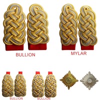 Épaulettes d'uniforme en cuivre de qualité supérieure, écologiques, brodées en 3D, avec sangle d'épaule, design personnalisé pour les équipes et le personnel