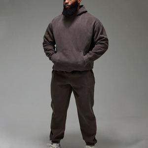 Conjuntos Deportivos Casuales de Otoño, Sudadera con Capucha y Pantalones, Ropa Urbana, Estilo Holgado, Conjuntos Deportivos de Dos Piezas para Hombre, Estilo Jogging Desteñido por el Sol - Product Image 1