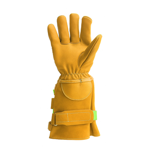 Gants en cuir de sécurité pour pompiers Couleurs personnalisées Taille et logo Gants de pompier en cuir de vachette de qualité supérieure - Product Image 6