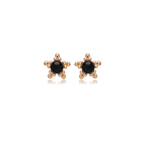 Pendientes de Perlas Negras con Diseño de Estrella y Cuentas Negras, Plata de Ley 925, Joyería Moderna y Elegante - Product Image 6