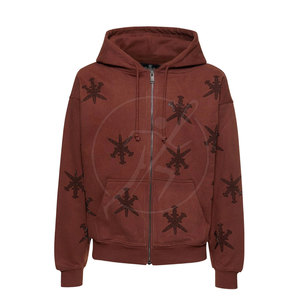 Sudaderas con capucha de diamantes de imitación para hombre de talla grande con diseño único más vendido al por mayor, ropa de calle de alta calidad, sudaderas con capucha de diamantes de imitación para hombre - Product Image 1