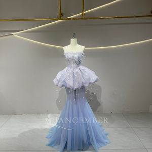 Jancember JFH72 Elegante Conjunto <span class=keywords><strong>de</strong></span> 2 Piezas <span class=keywords><strong>de</strong></span> Vestidos <span class=keywords><strong>de</strong></span> <span class=keywords><strong>Fiesta</strong></span> <span class=keywords><strong>de</strong></span> Noche Estilo Sirena con Flores - Product Image 3