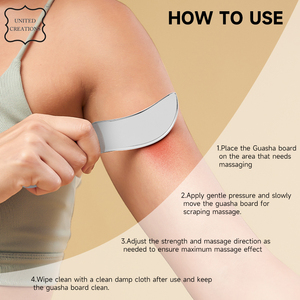 Gua Sha Outils Métal Fascial Couteau Grattage Masseur Corps En Acier Inoxydable Gua Sha Logo Personnalisé De Poche Gua Sha - Product Image 3