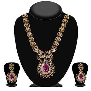 Kriaa <b>Purple</b> Austrian Stone Necklace Set - 2103505 - Product Image 1