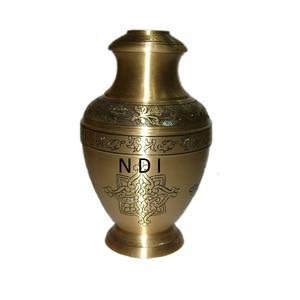 Urnes de crémation en métal en laiton de style européen les plus vendues urnes commémoratives pour les cendres humaines adultes fournitures funéraires - Product Image 3