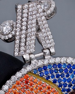 RB GEms personnalisé 14K or/argent VVS Moissanite diamant pendentif pour hommes couleur glacée gemmes numéro nom Logo pour pendentifs fins breloques - Product Image 4