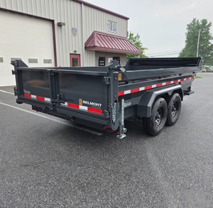 Direct Manufacturer Price 7 x 14 FT Heavy Duty Belmont DLX8214-14K Hydraulic Dump Trailer for Gravel, Sand & Debris Hauling - Product Image 1