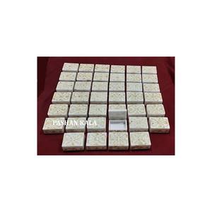 Dernière production de boîte à bijoux en nacre de marbre blanc fabriquée à la main en Inde pour le stockage de bijoux multi-usages - Product Image 1