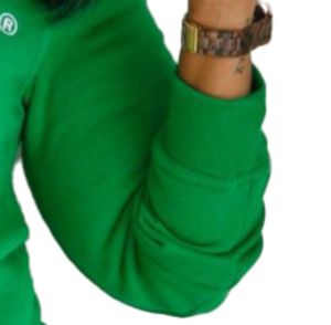 Fraternities and Sororities Winter <b>Hoodies</b> Green and <b>Pink</b> Breathable Plus Size with Hood String Warm and Comfortable - Product Image 3