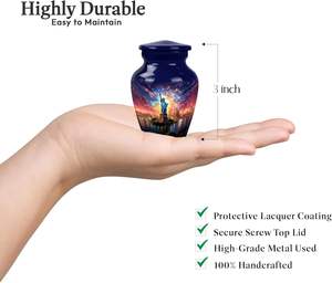 Statue of Liberty Urn for <b>Ashes</b> for Women Mini Urn for Human <b>Ashes</b> Blue Cremation <b>Ashes</b> <b>Keepsake</b> Urn Adult Men Women Custom Size - Product Image 4