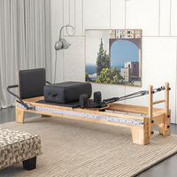 Reformer Pilates en chêne, durable et écologique, pour usage commercial et domestique, équipement pour studio de yoga et entraînement personnel