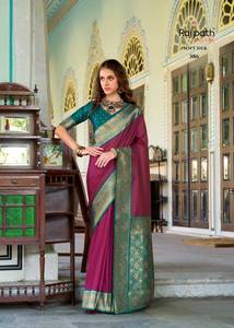 Collection en gros de saris fantaisie doux en soie indien et pakistanais pour les fêtes de mariage catalogue complet avec tarifs disponibles - Product Image 6